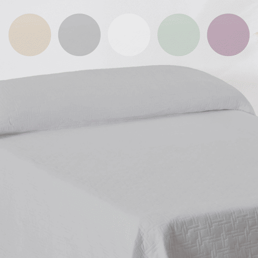 Colcha Primavera Verão Reversível Toscana Gris cama 150cm