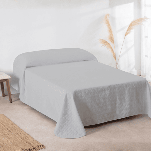Colcha Primavera Verão Reversível Toscana Gris cama 150cm