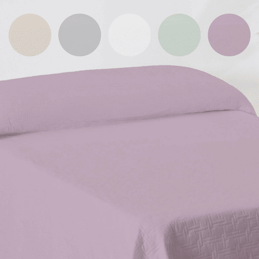 Colcha Primavera Verão Reversível Toscana Nude cama 150cm