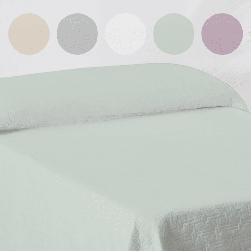 Colcha Primavera Verão Reversível Toscana Aqua cama 90cm
