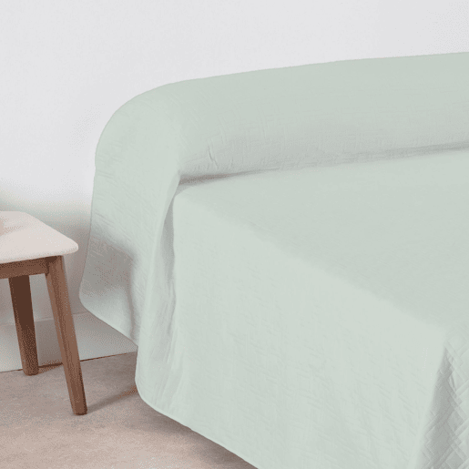 Colcha Primavera Verão Reversível Toscana Aqua cama 105cm