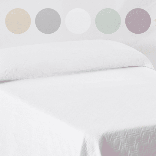 Colcha Primavera Verão Reversível Toscana Blanco cama 105cm