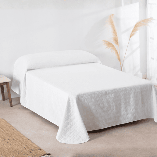 Colcha Primavera Verão Reversível Toscana Blanco cama 105cm