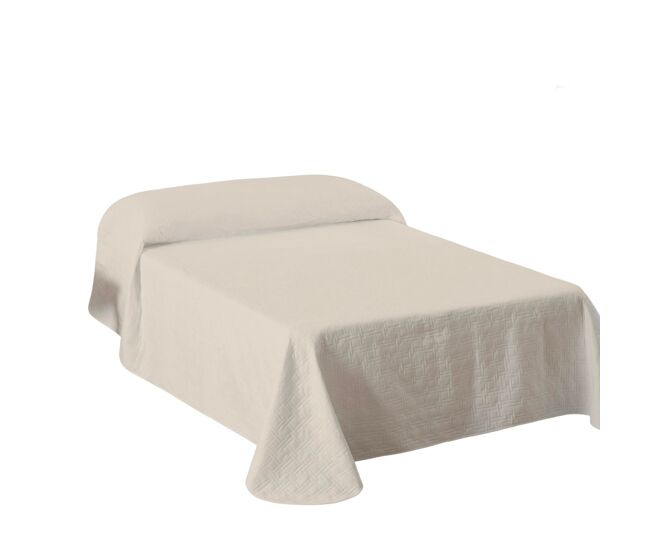 Colcha primavera verano reversible toscana beige cama 105cm