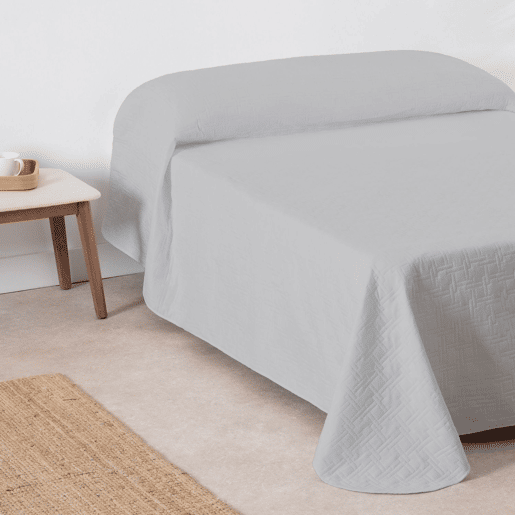 Colcha Primavera Verão Reversível Toscana Gris cama 105cm