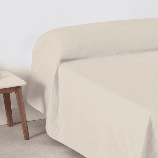 Colcha Primavera Verão Reversível Toscana Beige cama 150cm
