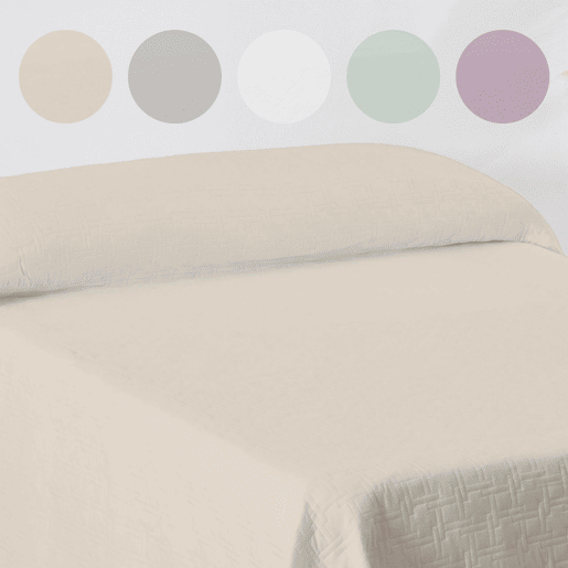 Colcha Primavera Verão Reversível Toscana Beige cama 150cm
