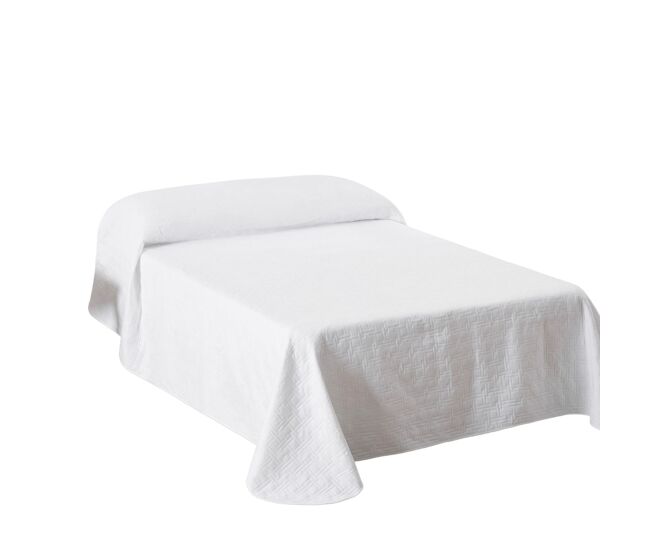 Colcha primavera verano reversible toscana blanco cama 90cm