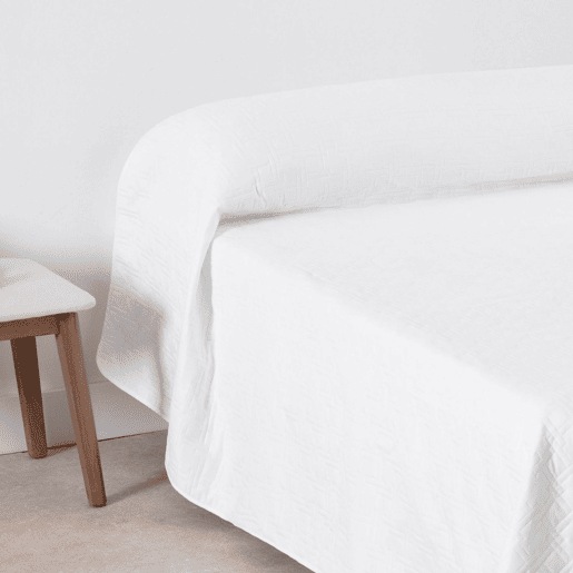 Colcha Primavera Verão Reversível Toscana Blanco cama 90cm