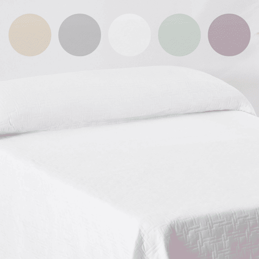 Colcha Primavera Verão Reversível Toscana Blanco cama 135cm