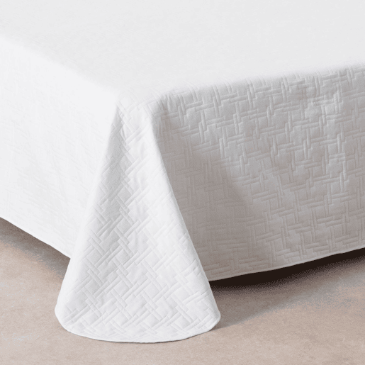 Colcha Primavera Verão Reversível Toscana Blanco cama 150cm