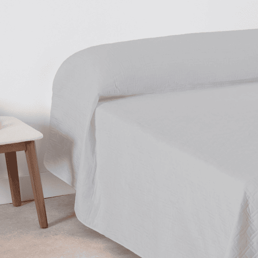 Colcha Primavera Verão Reversível Toscana Gris cama 135cm