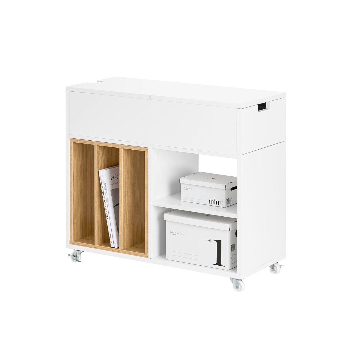 Mesa auxiliar mesa de centro fbt134-w sobuy es
