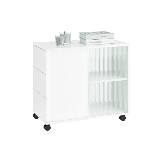 Mesa de apoio com 2 portas FBT141-W SoBuy PT