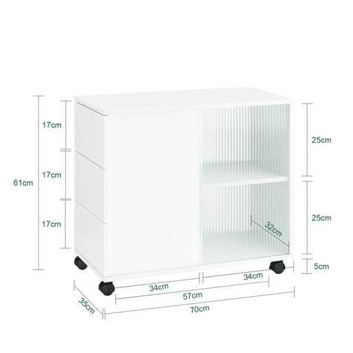Mesa de apoio com 2 portas FBT141-W SoBuy PT