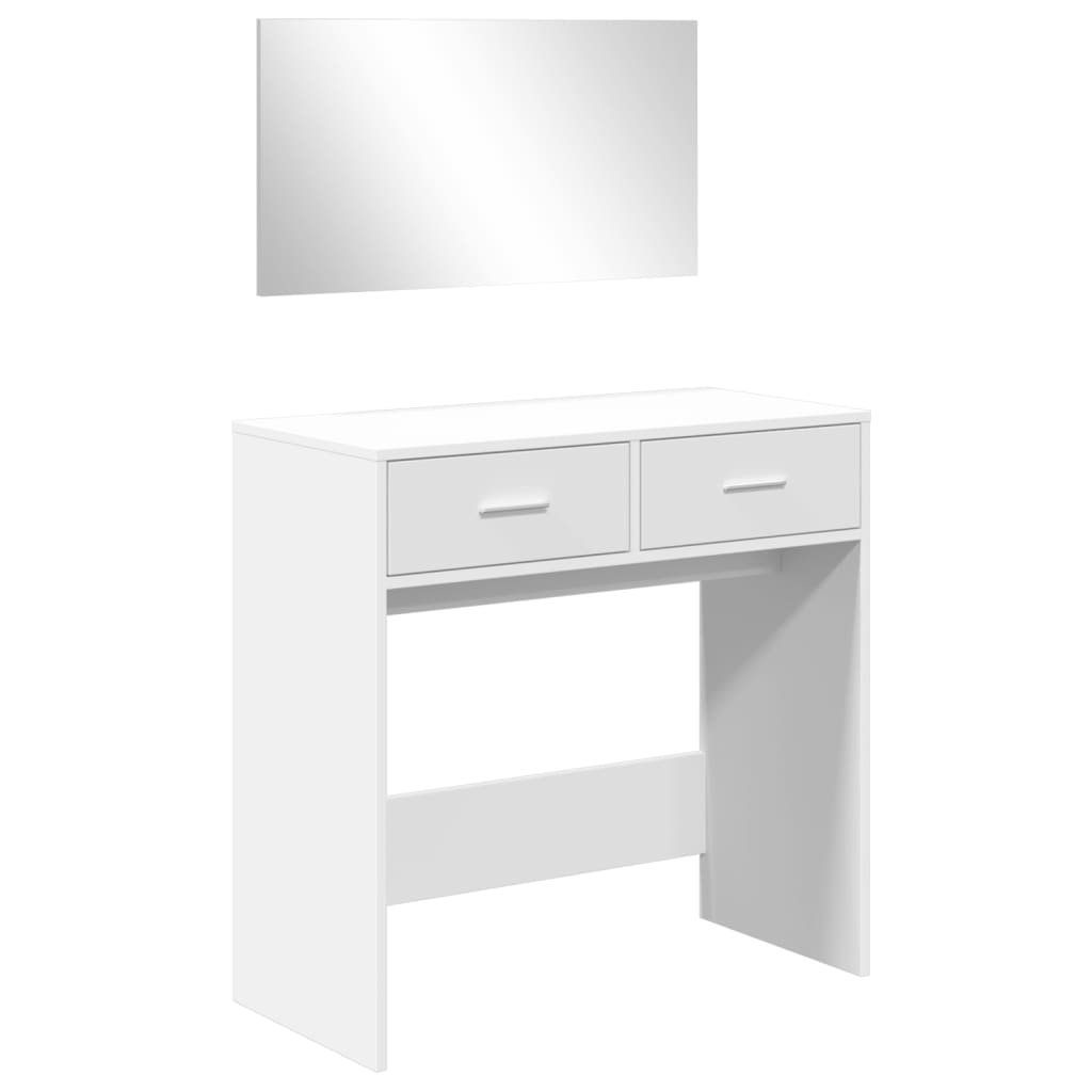 Vidaxl tocador con espejo blanco 80x39x80 cm