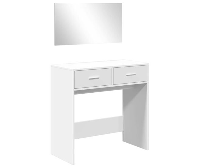 Vidaxl tocador con espejo blanco 80x39x80 cm