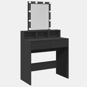 vidaXL Toucador com LED 80x41x144,5 cm preto