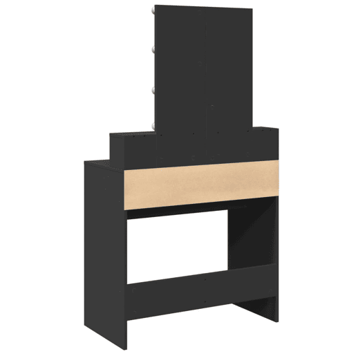 vidaXL Toucador com LED 80x41x144,5 cm preto