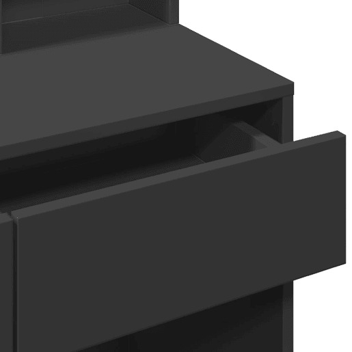 vidaXL Toucador com LED 80x41x144,5 cm preto