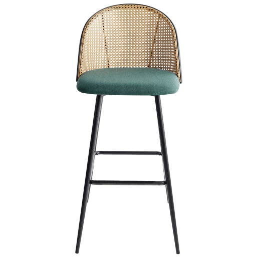 Conjunto de 2 bancos de bar CORNELL Metal Verde Conjunto de 2 bancos de bar CORNELL Metal Verde