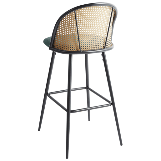 Conjunto de 2 bancos de bar CORNELL Metal Verde Conjunto de 2 bancos de bar CORNELL Metal Verde