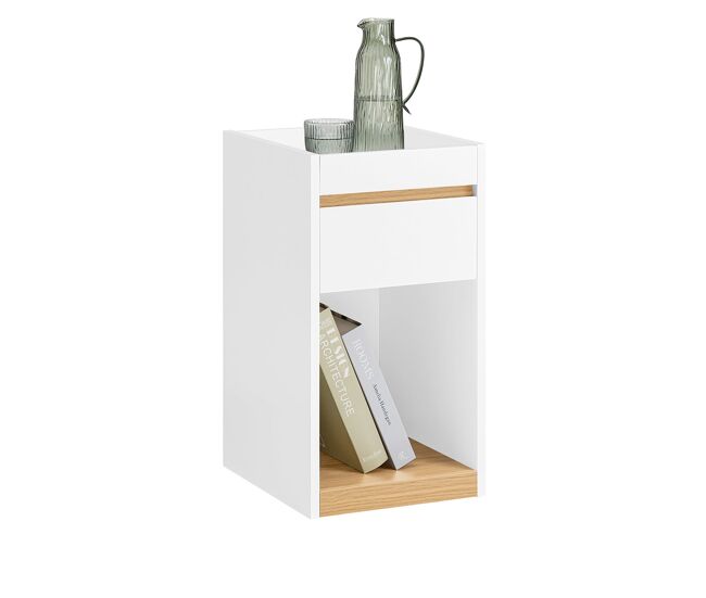 Mesa auxiliar mesita de noche fbt137-w sobuy es