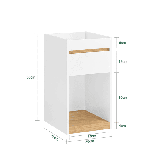 Mesa de apoio Mesa de cabeceira FBT137-W SoBuy PT