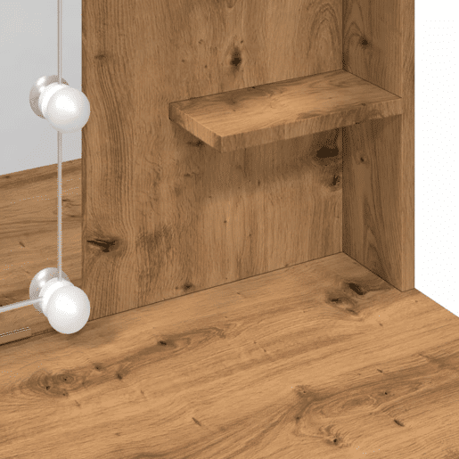 vidaXL Toucador com luzes LED 96x40x142 cm cor carvalho artisiano vidaXL Toucador com luzes LED 96x40x142 cm cor carvalho artisiano