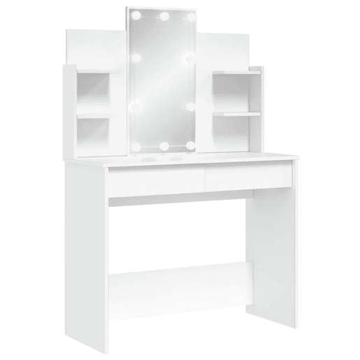 vidaXL Toucador com luzes LED 96x40x142 cm branco vidaXL Toucador com luzes LED 96x40x142 cm branco