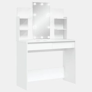 vidaXL Toucador com luzes LED 96x40x142 cm branco