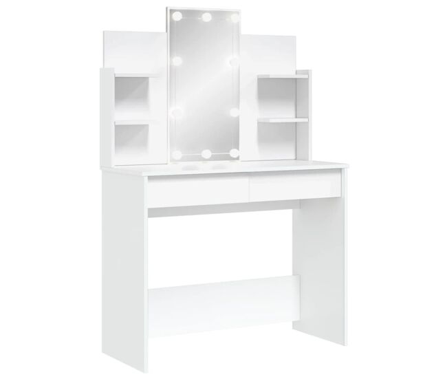 Vidaxl tocador con luces led blanco 96x40x142 cm