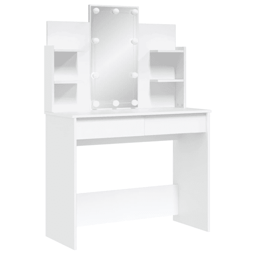 vidaXL Toucador com luzes LED 96x40x142 cm branco vidaXL Toucador com luzes LED 96x40x142 cm branco