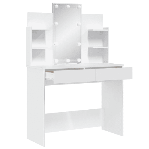vidaXL Toucador com luzes LED 96x40x142 cm branco vidaXL Toucador com luzes LED 96x40x142 cm branco