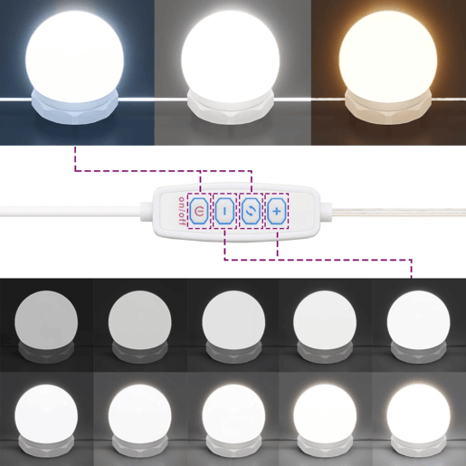vidaXL Toucador com luzes LED 96x40x142 cm branco vidaXL Toucador com luzes LED 96x40x142 cm branco