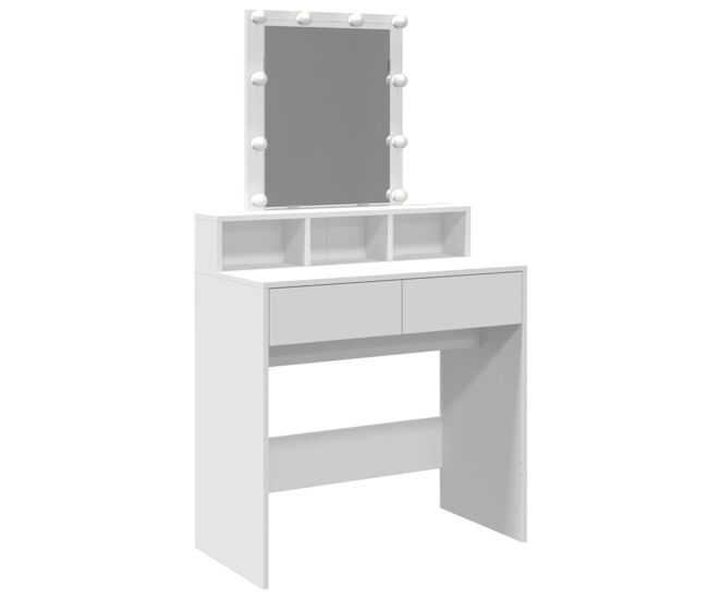Vidaxl tocador con luces led blanco 80x41x144,5 cm
