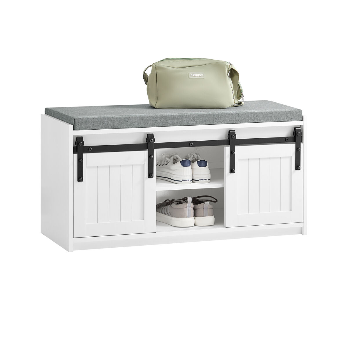 Sobuy banco zapatero bequeño con puerta corrediza fsr133-k-w