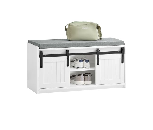 Sobuy banco zapatero bequeño con puerta corrediza fsr133-k-w