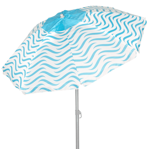 Aktive Guarda-sol de praia à prova de vento de 8 nervuras ondas de 220 cm praia