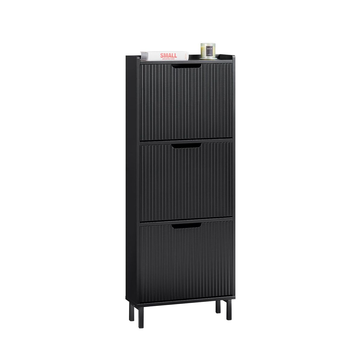Zapatero estrecho con 3 solapas organizador fsr177-h-sch sobuy es