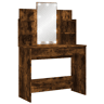 vidaXL Toucador com luzes LED 96x40x142 cm carvalho fumado