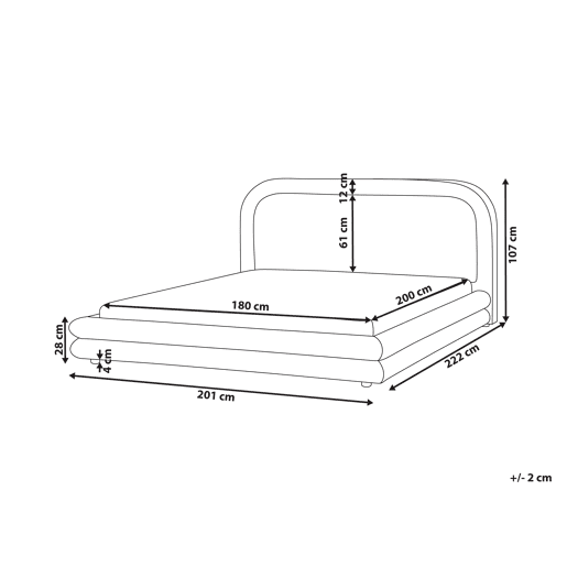 Beliani Cama Linho sintético LAVARDENS