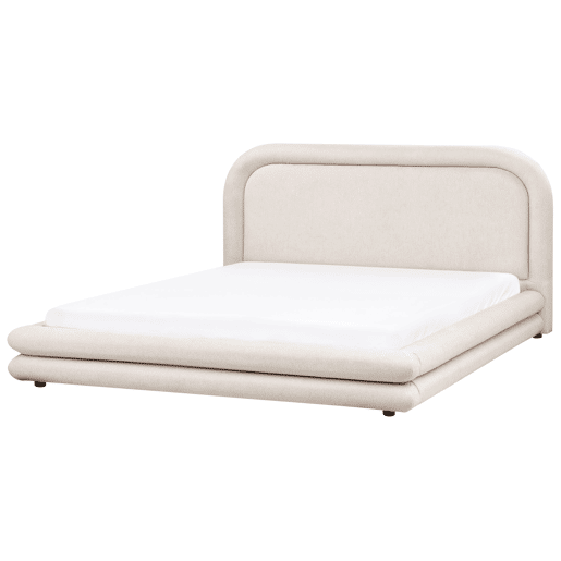 Beliani Cama de água Linho sintético LAVARDENS