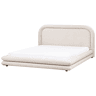 Beliani Cama de água Linho sintético LAVARDENS