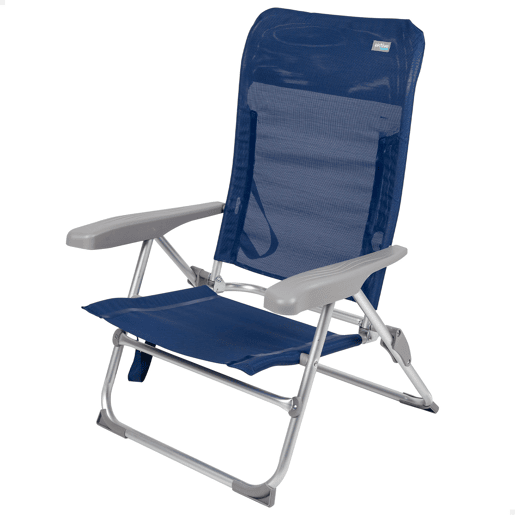 Cadeira de praia dobrável multiposições baixa blue Slim Aktive Cadeira de praia dobrável multiposições baixa blue Slim Aktive