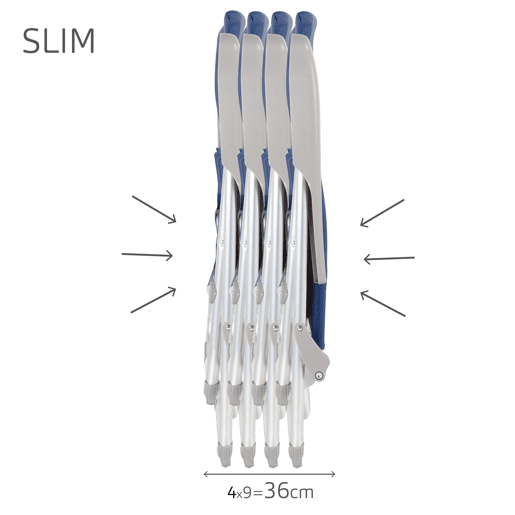 Cadeira de praia dobrável multiposições baixa blue Slim Aktive Cadeira de praia dobrável multiposições baixa blue Slim Aktive