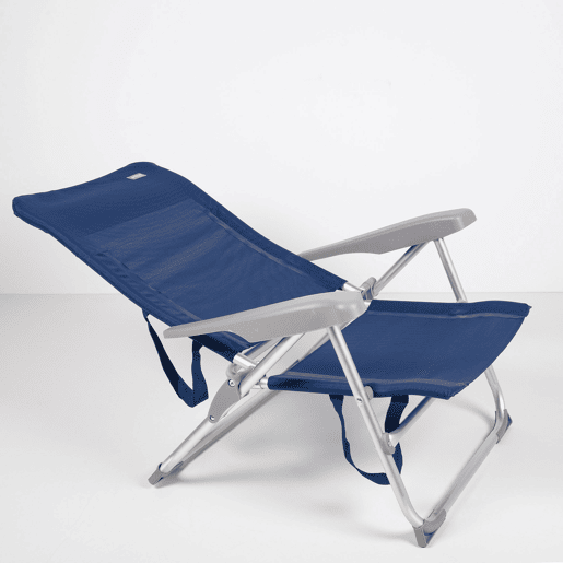 Cadeira de praia dobrável multiposições baixa blue Slim Aktive Cadeira de praia dobrável multiposições baixa blue Slim Aktive