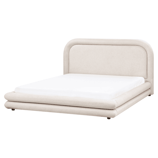 Beliani Cama Linho sintético LAVARDENS