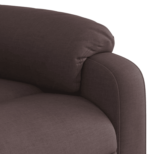 vidaXL Poltrona massagens reclinável elevatória tecido castanho-escuro vidaXL Poltrona massagens reclinável elevatória tecido castanho-escuro