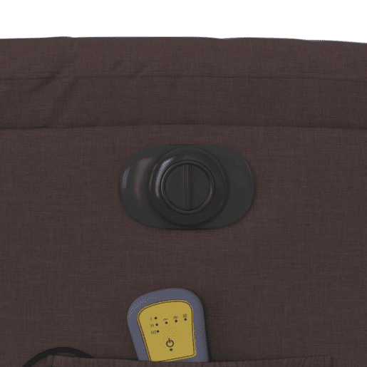 vidaXL Poltrona elétrica elevatória massagens tecido castanho-escuro vidaXL Poltrona elétrica elevatória massagens tecido castanho-escuro